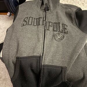 Southpole Gray and Black Hoodie